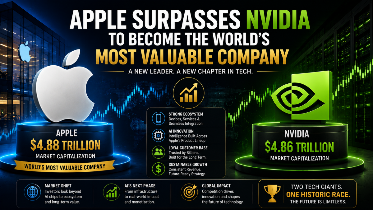 Apple Surpasses Nvidia to Become the World’s Most Valuable Company