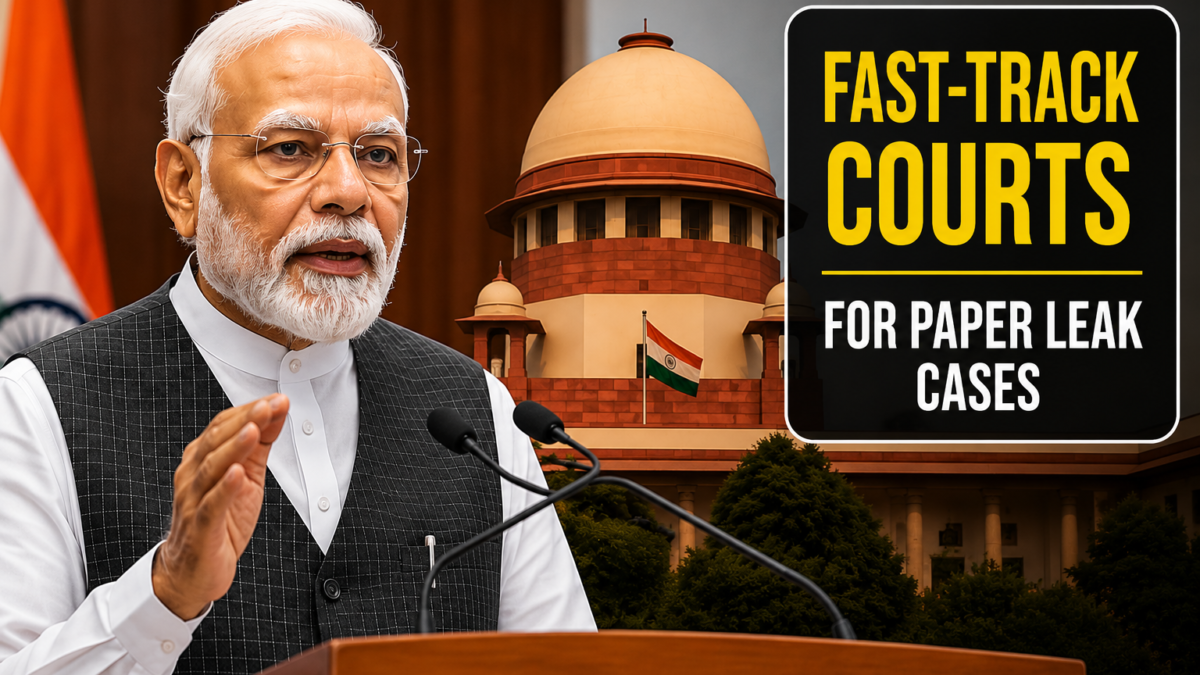 PM Modi Announces Fast-Track Courts for Paper Leak Cases Amid Nationwide NEET Protests